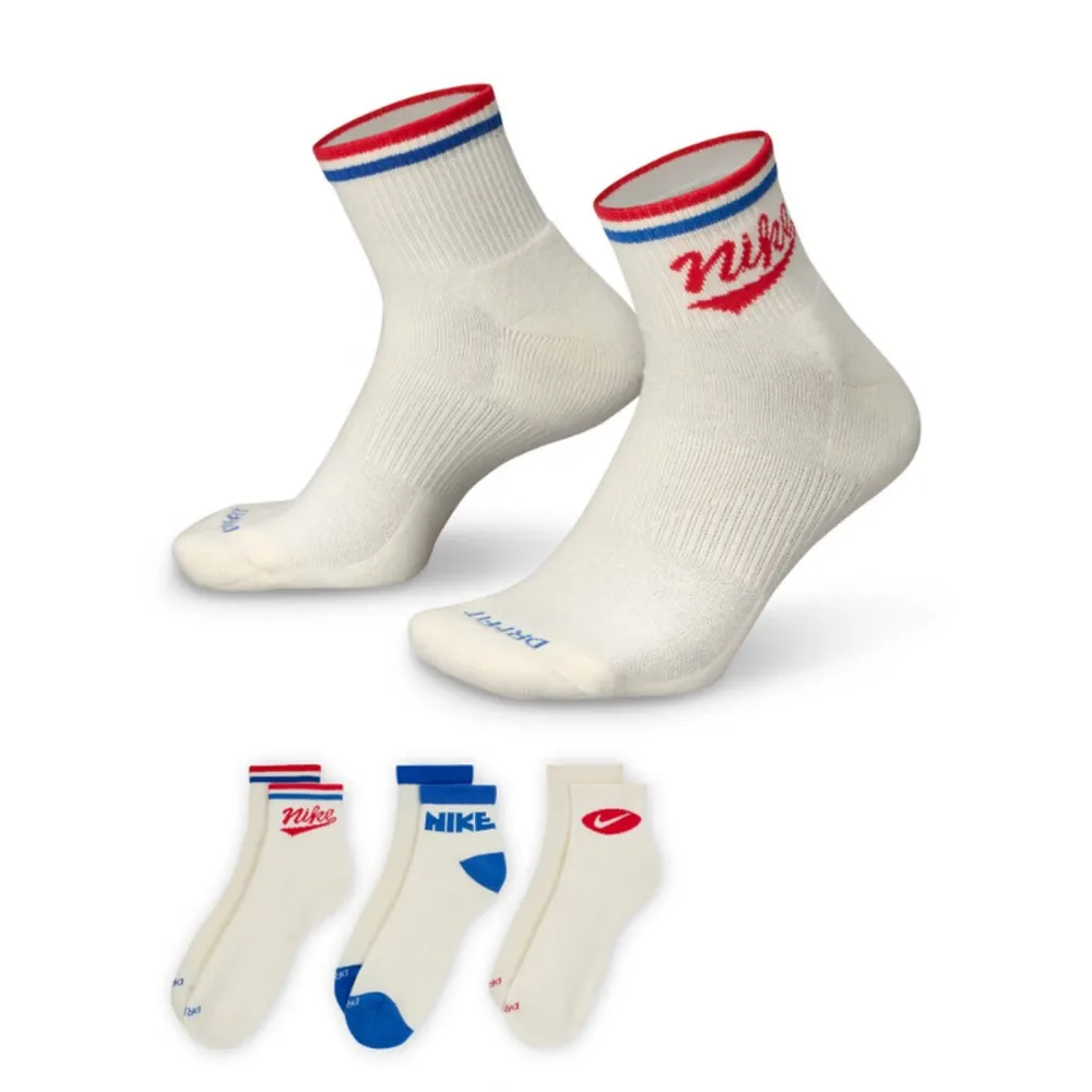 

Nike (NIKE) 3-Pack Men's Socks: Comfortable, Stylish, Versatile, Breathable, Casual, and Athletic Ankle Socks HJ9340-901