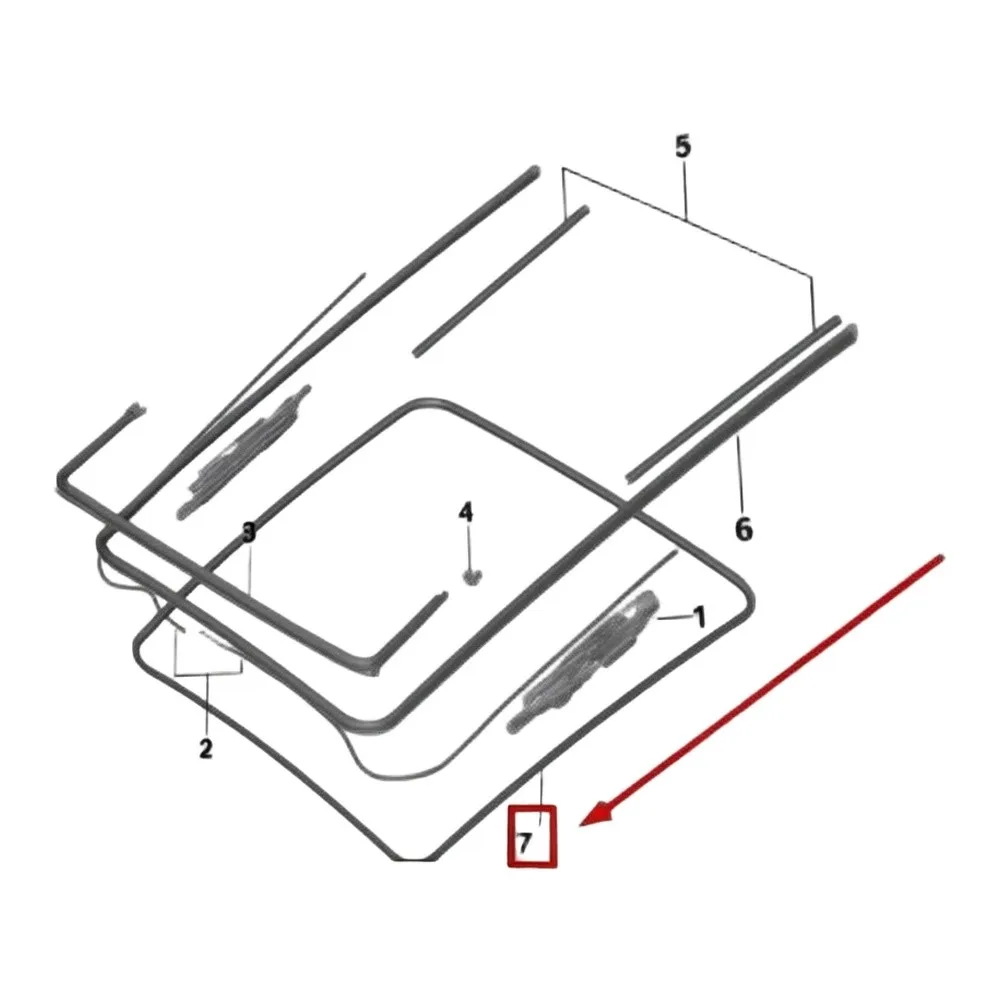 High Universality Seal For BMW Sunroof Seal Front Wing Cover Sunroof Seal Quick Installation For Car Roof Sealing