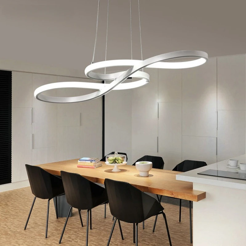 75cm Modern Pendant Light Remote Dimmabl Decor Living Room Chandeliers Led Simple Luminaire Dimming Kitchen Lighting Fixtures