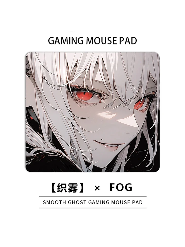 Sweet Cool Girl Glass Mouse Pad without Lock Edge Mouse Pad Simple Mouse Pad Student Desk Mat Computer Mat Laptop Deskmat