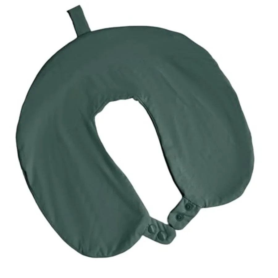 

Neck Pillow Cover Cooling Ice Silk Travel Pillowcase with Double Snap, Soft, Washable and Lightweight, Fits U-Shaped Travel Pil