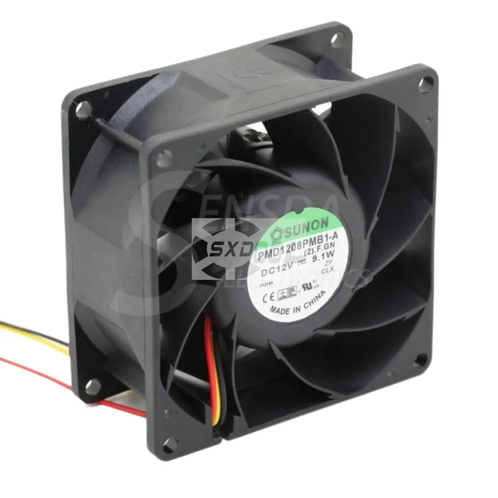 80mm 8cm Case Fan for Sunon PMD1208PMB1-A 12V 9.1W 4-Wire PWM Axial Cooling Server & Inverter Applications