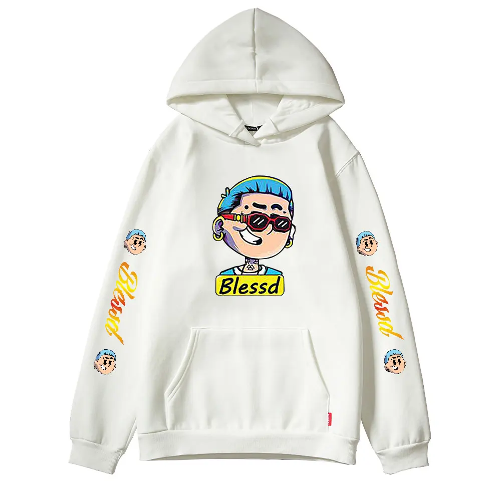 Blessd Merch felpa con cappuccio Unisex manica lunga donna uomo felpa con cappuccio 2023 Harajuku Streetwear Hip Hop Rapper Clothes