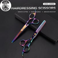 Professional Barbershop Stainless Steel Hairdressing Scissors Salon 6.0 Barber Accessories Thinning Shear Hairdresser'S Scissor