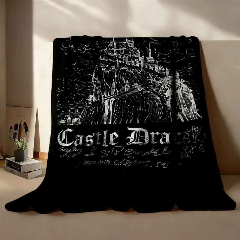 Bram Stoker's Castle Dracula King of Vampires Flannel Blanket Morally Grey Villain Classic Horror Movie Bats Dark