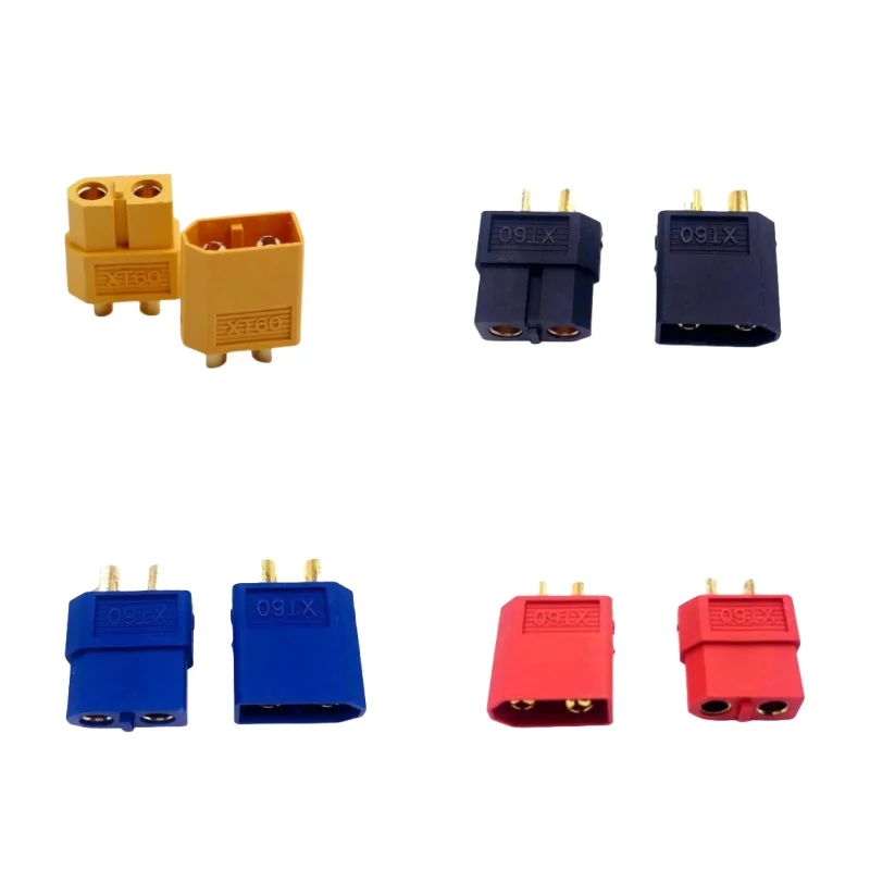 5 pares de conectores XT60 XT60 conectores tipo bala macho hembra enchufes de alimentación para Motor de batería Lipo RC conectores de Dron XT60