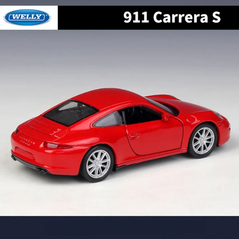 Welly 1:36 Porsche 911 Carrera S Coupe Alloy Sports Car Model Diecast Metal Toy Miniature Scale Vehicles Car Model Boy Kids Gift