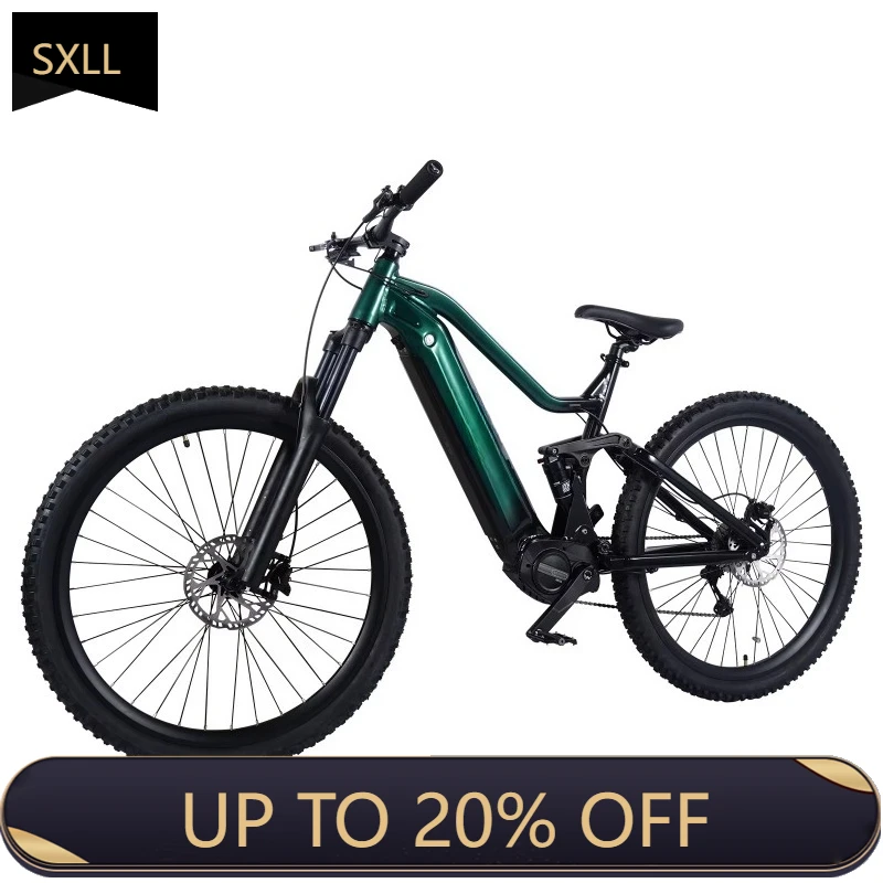 

Электрический горный велосипед SXLL 29 дюймов с центральным двигателем, 10-скоростной, эндуро, с полной подвеской, интегрированной батареей, для взрослых
