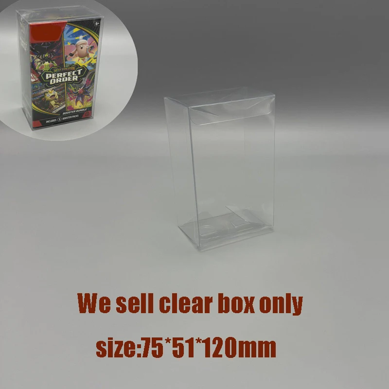 For PTCG | Transparent Protective Case - Dustproof Storage Box for US Version ME Ascended Heroes Booster Bundle Dragonite M Boos