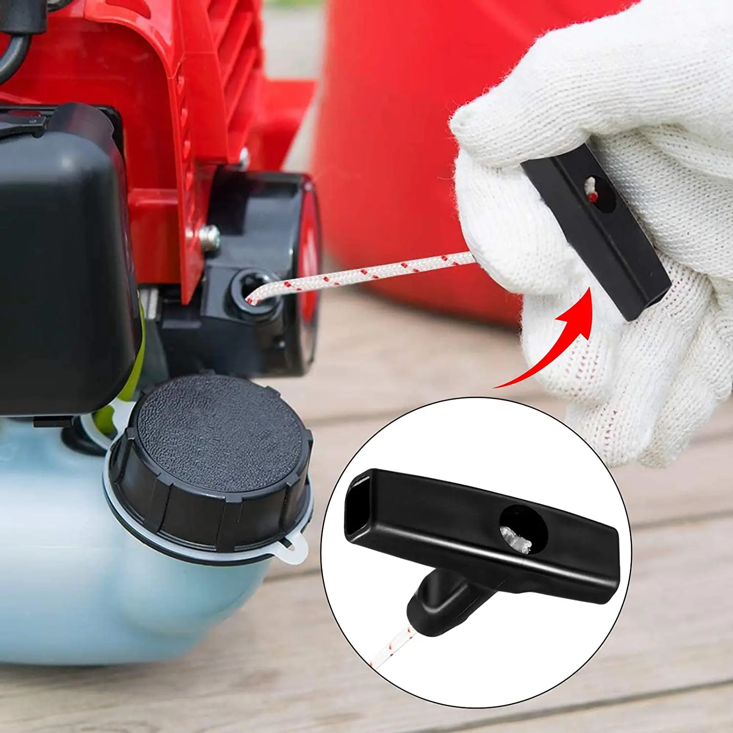 【PRICE REDUCT】Starter Rope Starter Handle For Lawn Mower Chainsaw Trimmer Edger Brush Cutter Engine Parts Garden Machine Fitting
