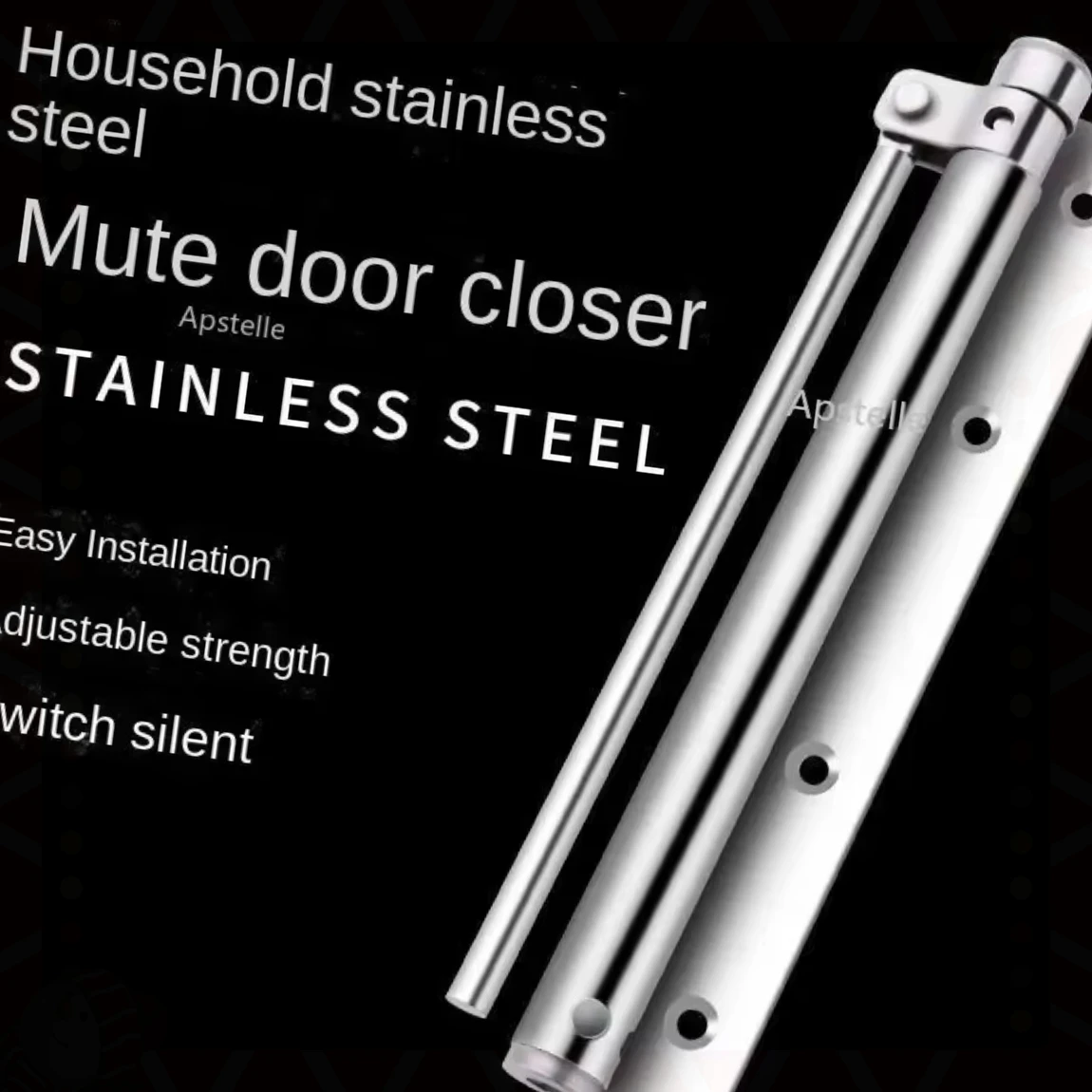 Automatic Door Closer Household Large Door Closer Simple Spring Mute Rebound Light Closer Invisible Door Hinge