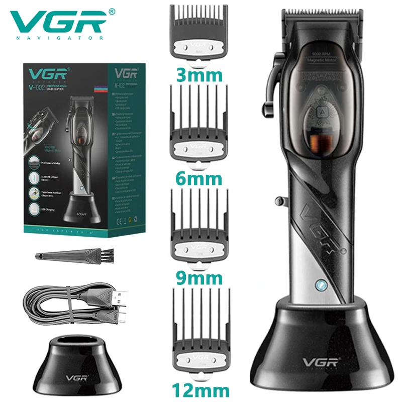 VGR Hair Trimmer Cordless Barber Hair Cutting Machine Adjustable Hair Clipper Electric Haircut High Power Trimmer for Men V-002