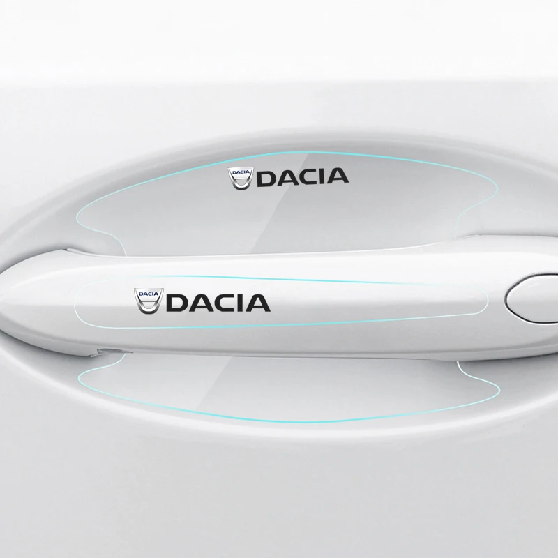 مقبض باب السيارة وعاء ملصقات شفافة شرائط حماية مضادة للتصادم ل داسيا داستر سانديرو ستيبواي لوجان لودجي عداء ببطء