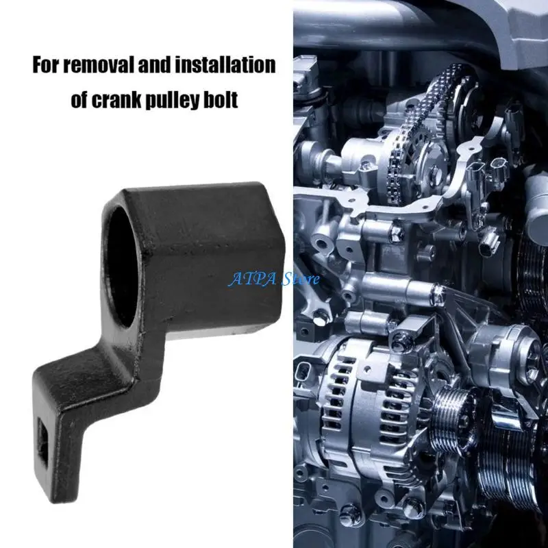 

U13C 50mm Crankshaft Crank Damper Pulley Holding Wrench Socket Tool for Auto Car