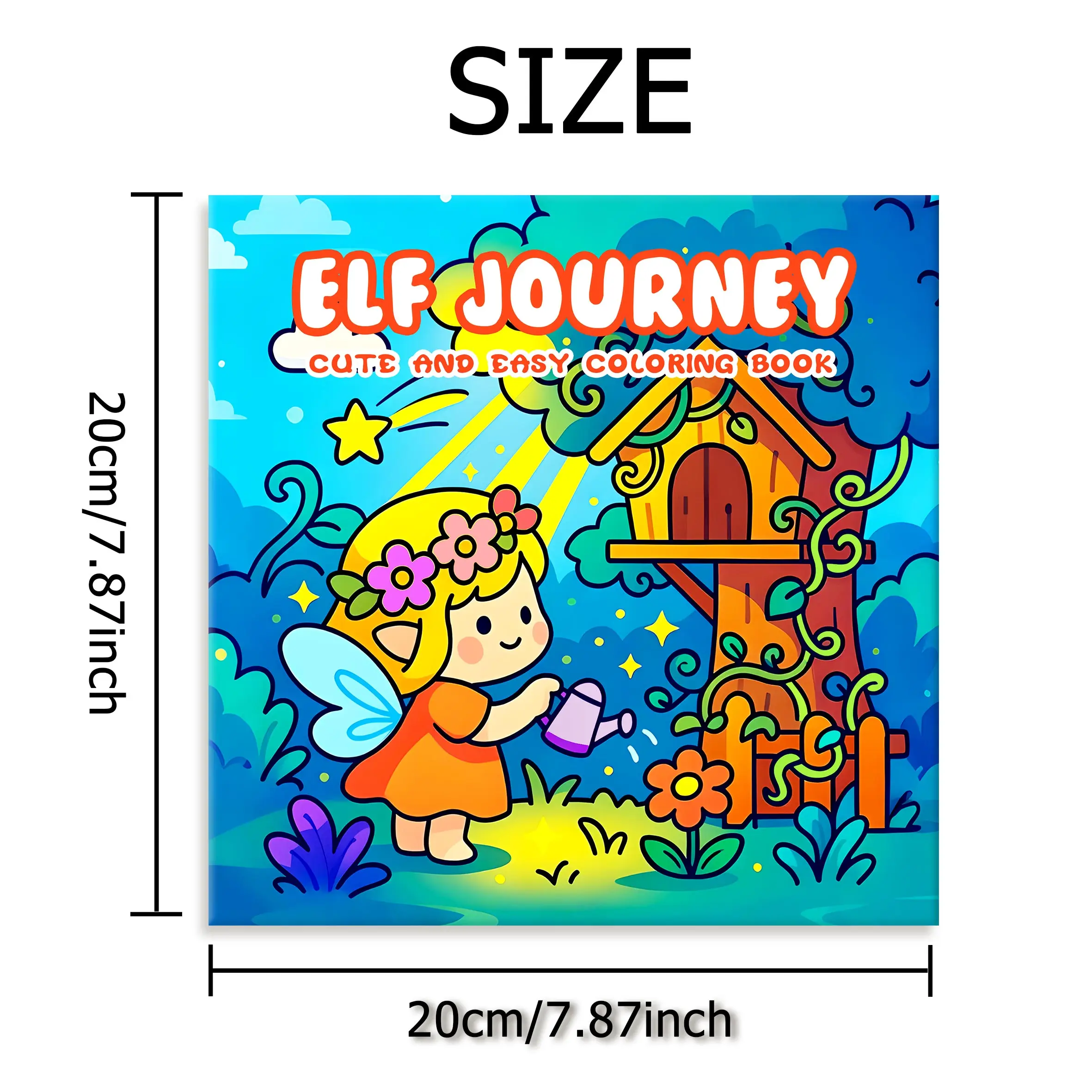 ELF JOURNEY Bold-easy Patterns Coloring Book for Adults Cute Drawing Book Perfect Gift for Party and Birthday