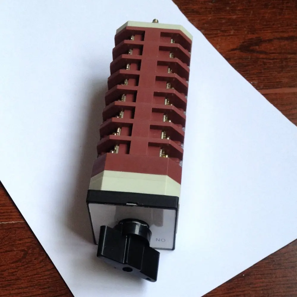 AC 500V 16A 32 Terminals (ON-OFF-ON) 3 Positions Rotary Changeover Cam Switch LW12-16/8