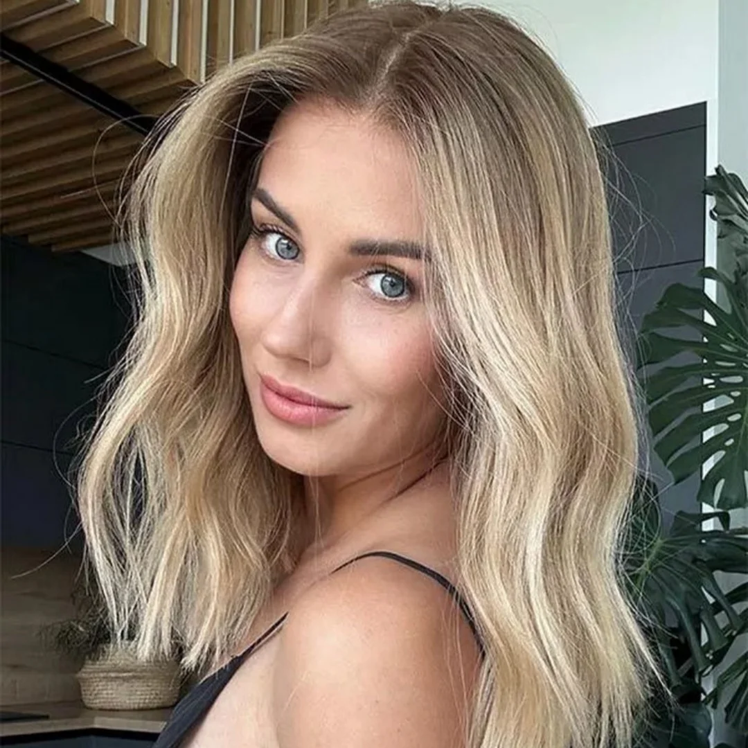 

Эластичный пепельно-русый синтетический HD невидимый парик фронта шнурка для женщин, глубокая волна, реалистичные парики с линией волос, готовые к отправке парики 16 дюймов