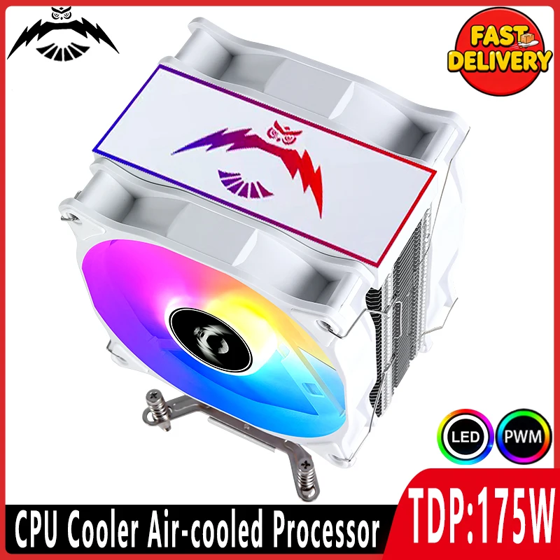 install LGA1200 1700 2011 18xx Computer CPU Cooler 120mm Fan mute 4/6 Heat Pipe Compatible i5 i7 x79 x99 PC Air-Cooled Processor