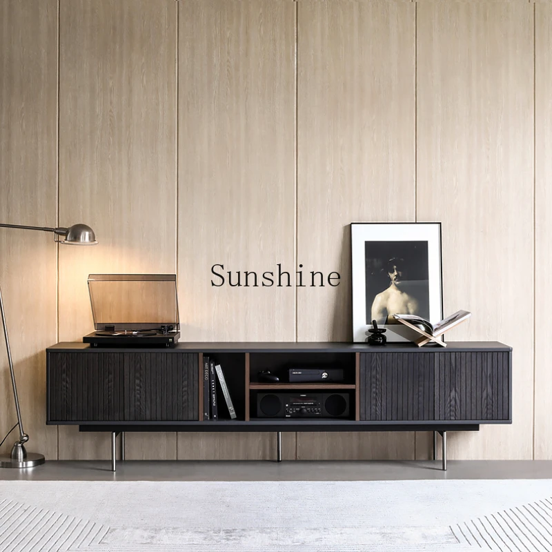 Italian simple TV cabinet metal four-door audio-visual locker