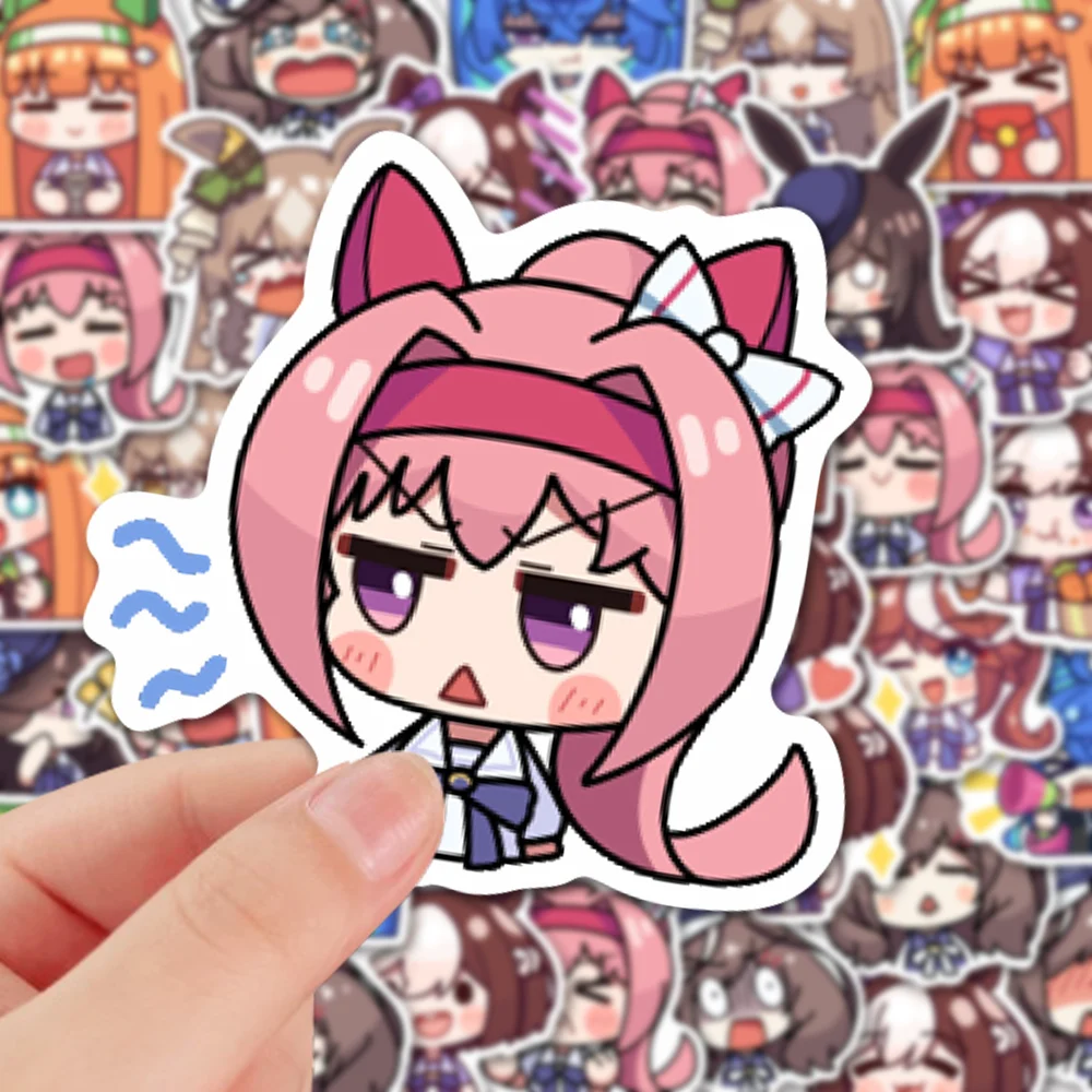 64pcs Anime Pretty Derby Oguri Cap DIY Decoration Waterproof Cup Sticker Cell Phone Tablet  Stickers