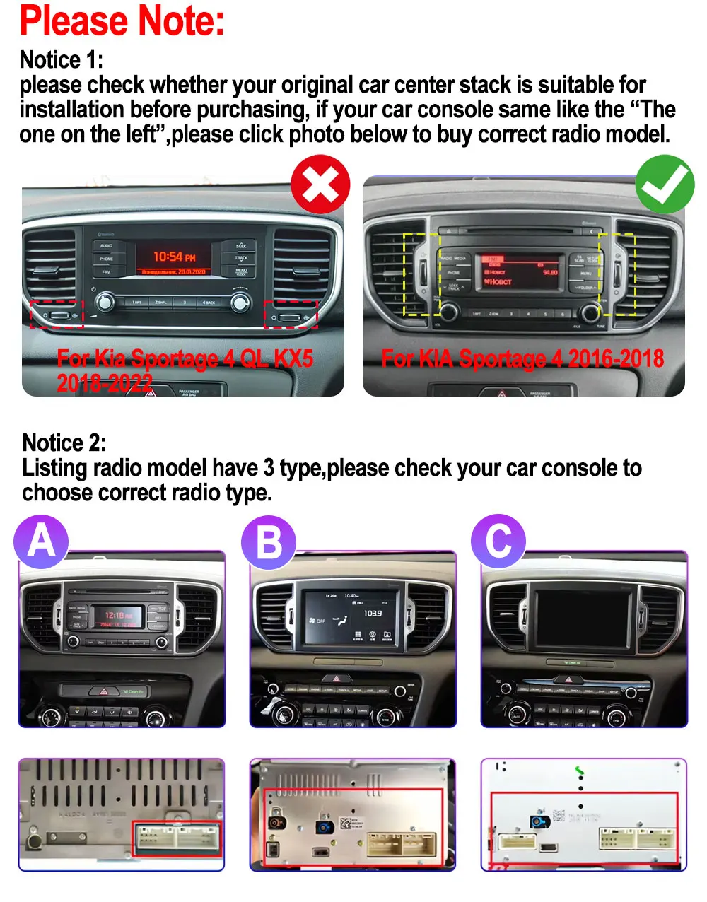 Android 14 Car Radio For KIA Sportage 4 QL 2016-2018 Stereo Multimedia Video Player Navigation GPS CarPlay Autoradio DSP HU DVD
