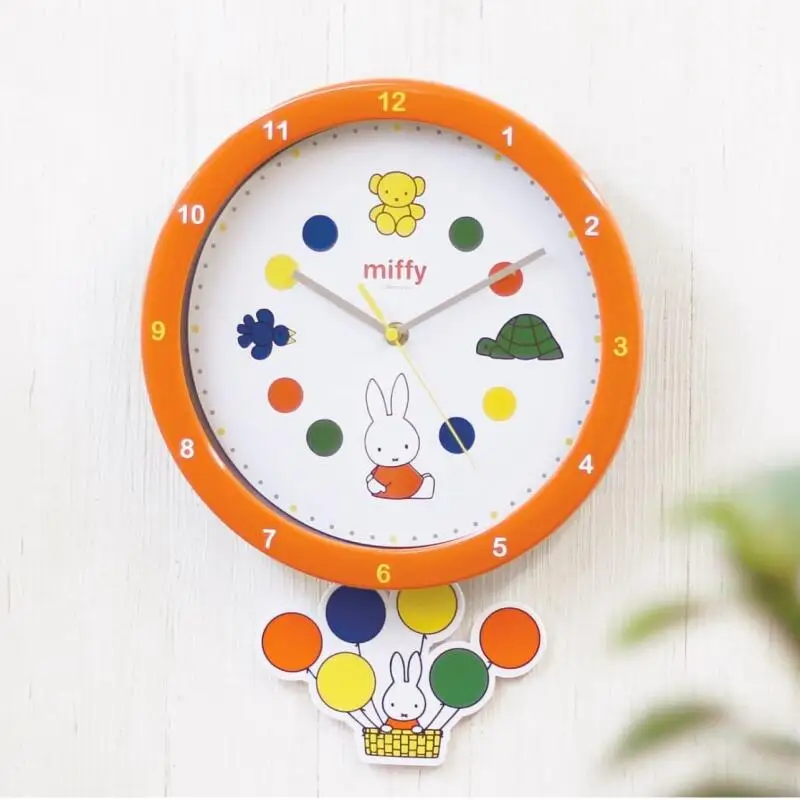 

Часы Miffy Kawaii для дома, гостиной, спальни, корейские украшения, маятниковые часы, мультфильм, аниме, подарок другу на день рождения