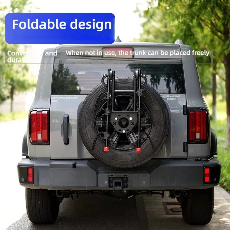 Spare Tire Mount Bike Rack for Tank 300 for Wrangler Haval Menglong Deepal 318 Off-Road SUV Rear Bicycle Carrier