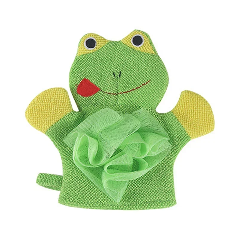 Baby Bath Gloves  for Kids Toddlers Cartoon Animal Shape Shower Gloves Washcloth for Bathing Children Wash Clean Shower Massage