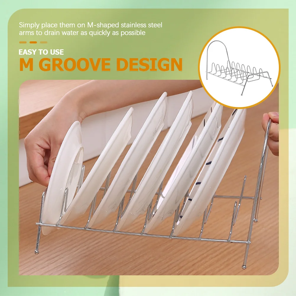 

Dish Drainer Stainless Steel Rust Resistant Bowl Drying Rack Kitchen Counter Organizer Storage Shelf Dish Drying Rack