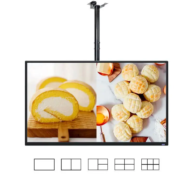 High Quality 49 Inch Wall Mounted Hanging Lcd Digital Signage Advertising Video Tv Smart Menu Screen For Business Hotel Bar Cafe