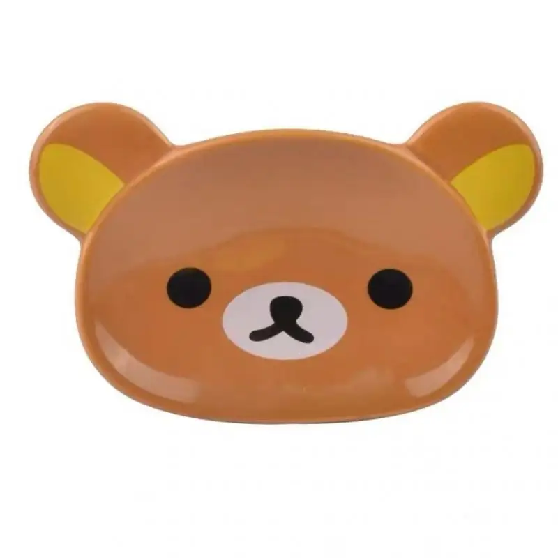 Kartun Lucu Rilakkuma Rumah Saus Hidangan Bumbu Keramik Piring Kecil Mini Penyedap Mencelupkan Nampan Perlengkapan Meja Hadiah Peralatan Makan