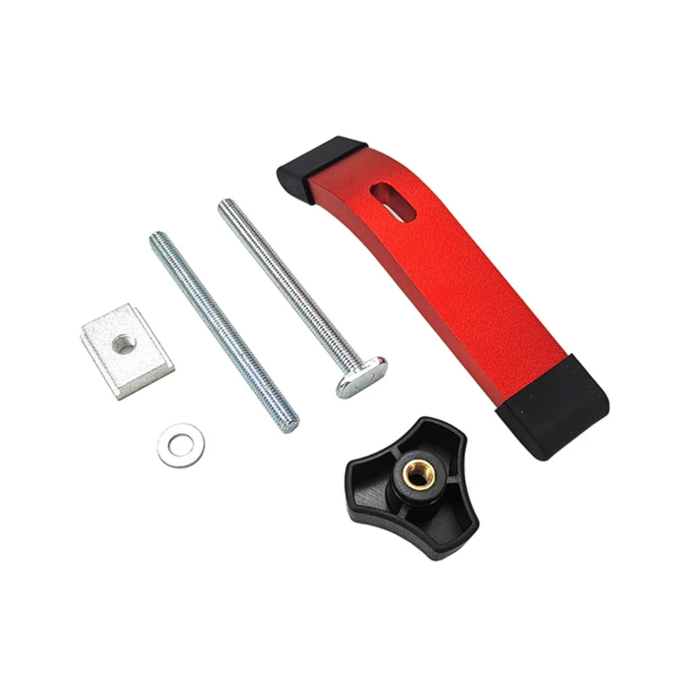 A04G-2PCS Press Plate Press Block Saw Wood Press T Slider Handle Chute Hold Down Clamp Table Saw Woodworking Tools