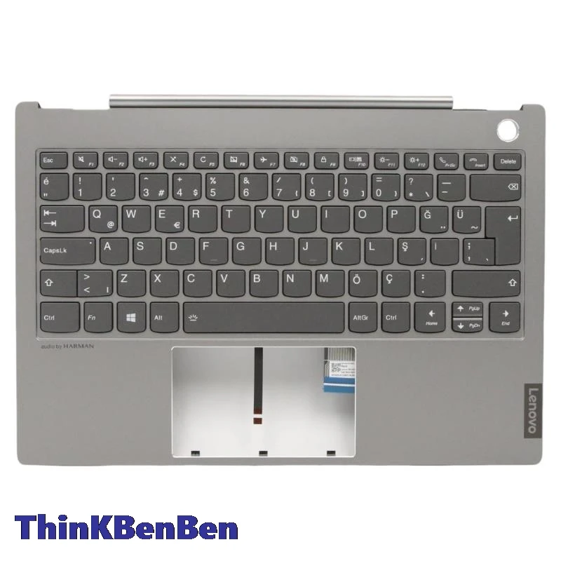 

TR Turkish Mineral Gray Keyboard Upper Case Palmrest Shell Cover For Lenovo ThinkBook 13s IWL 5CB0U43204