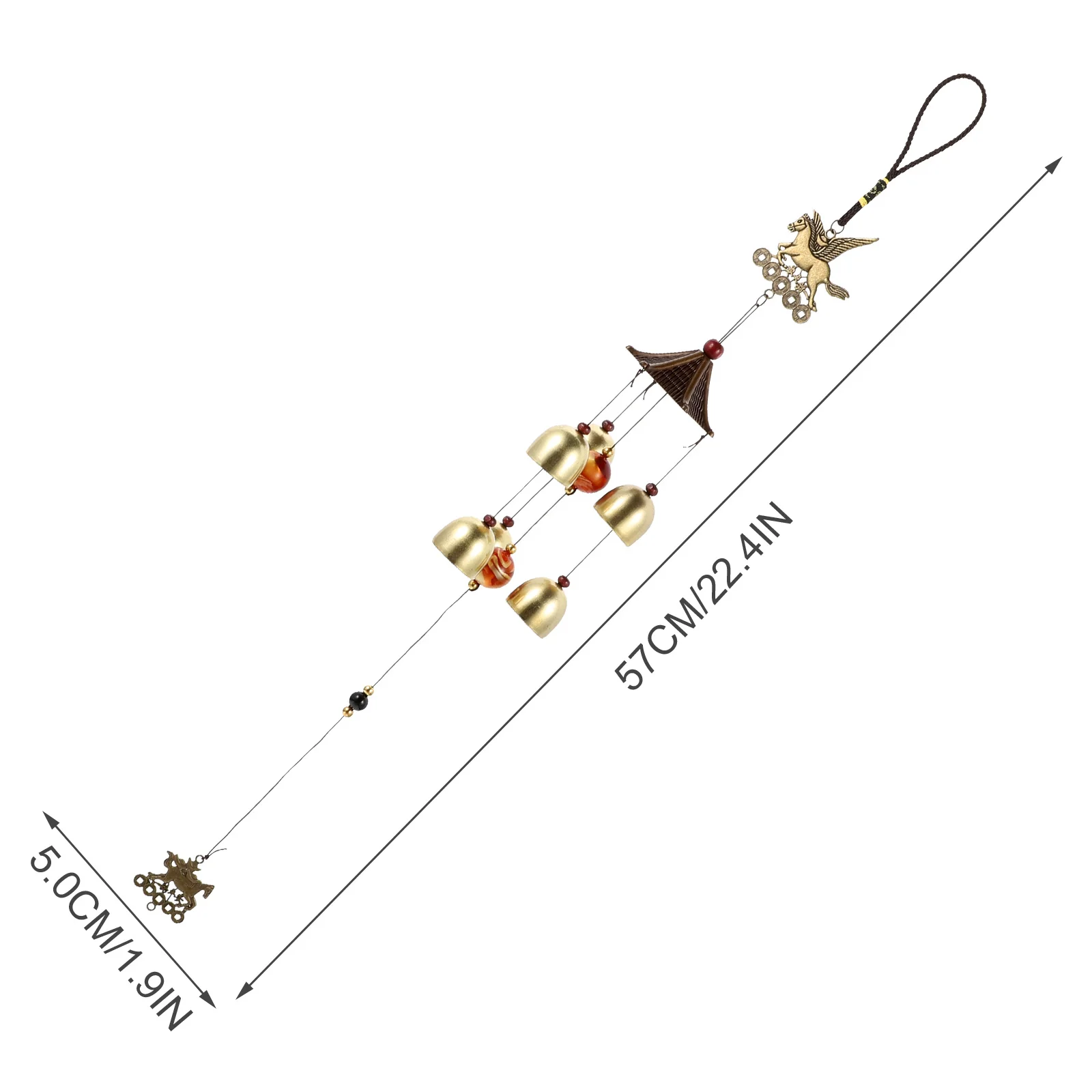 

Vintage Wind Chime Decor Outdoor Hanging Bell for Garden Patio Door Window Yard Entrance Bronze Alloy Wind Chimes Home