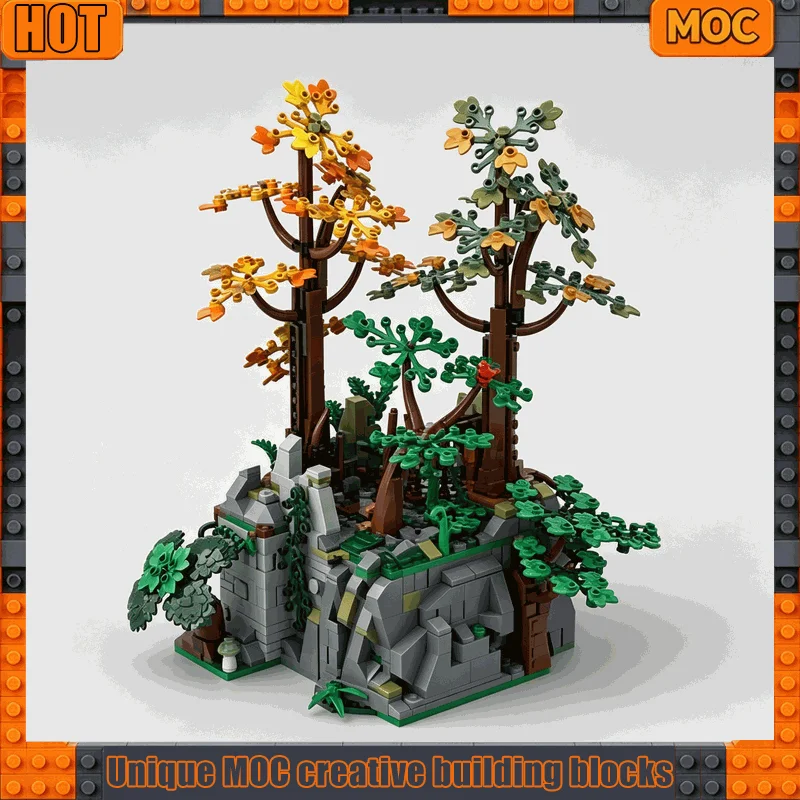 982PCS MOC Autumn Forest Camp Hidden Outpost Model Building Blocks DIY Assembly Educational Toy Creative Collection Display Gift