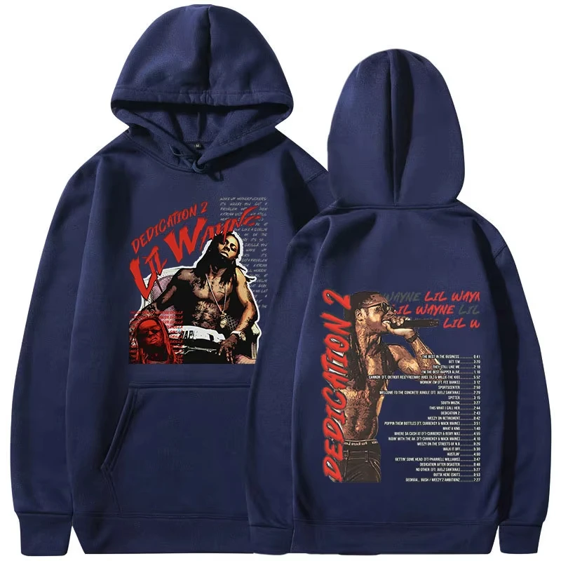 Rapper Lil Wayne Dedication Album Graphic Hoodies women Fashion Vintage Hip Hop Sweatshirts Casual Comfort Long Sleeve Pullovers