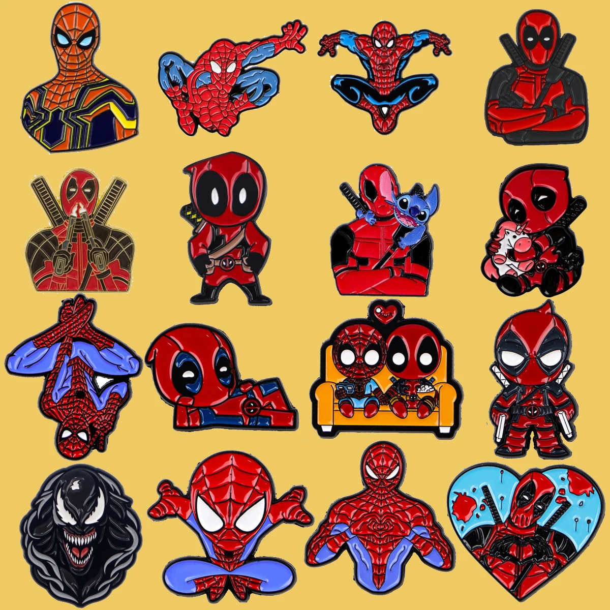 

Значки-броши с комиксными персонажами для женщин: эмалевые значки для воротника, лацкана, рюкзаков, сумок, подарки для вечеринок, аксессуары для одежды