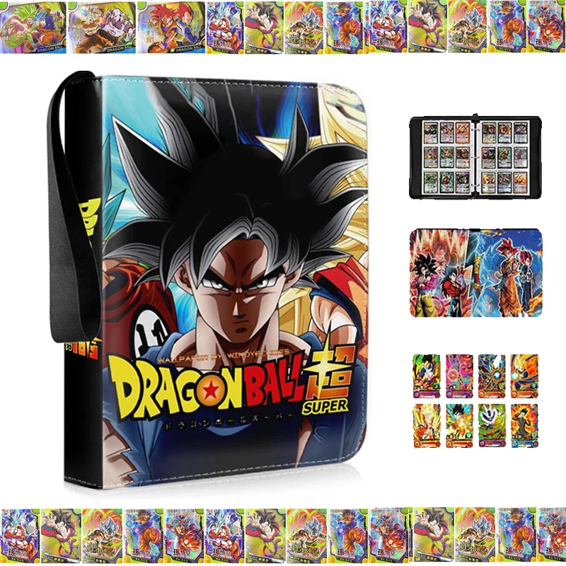 Dragon Ball Large 9/4 Palace Grid 900/400 Card Slot PU Storage Book Map Binder Large Capacity Zipper Card Book Son Goku VegetaIV