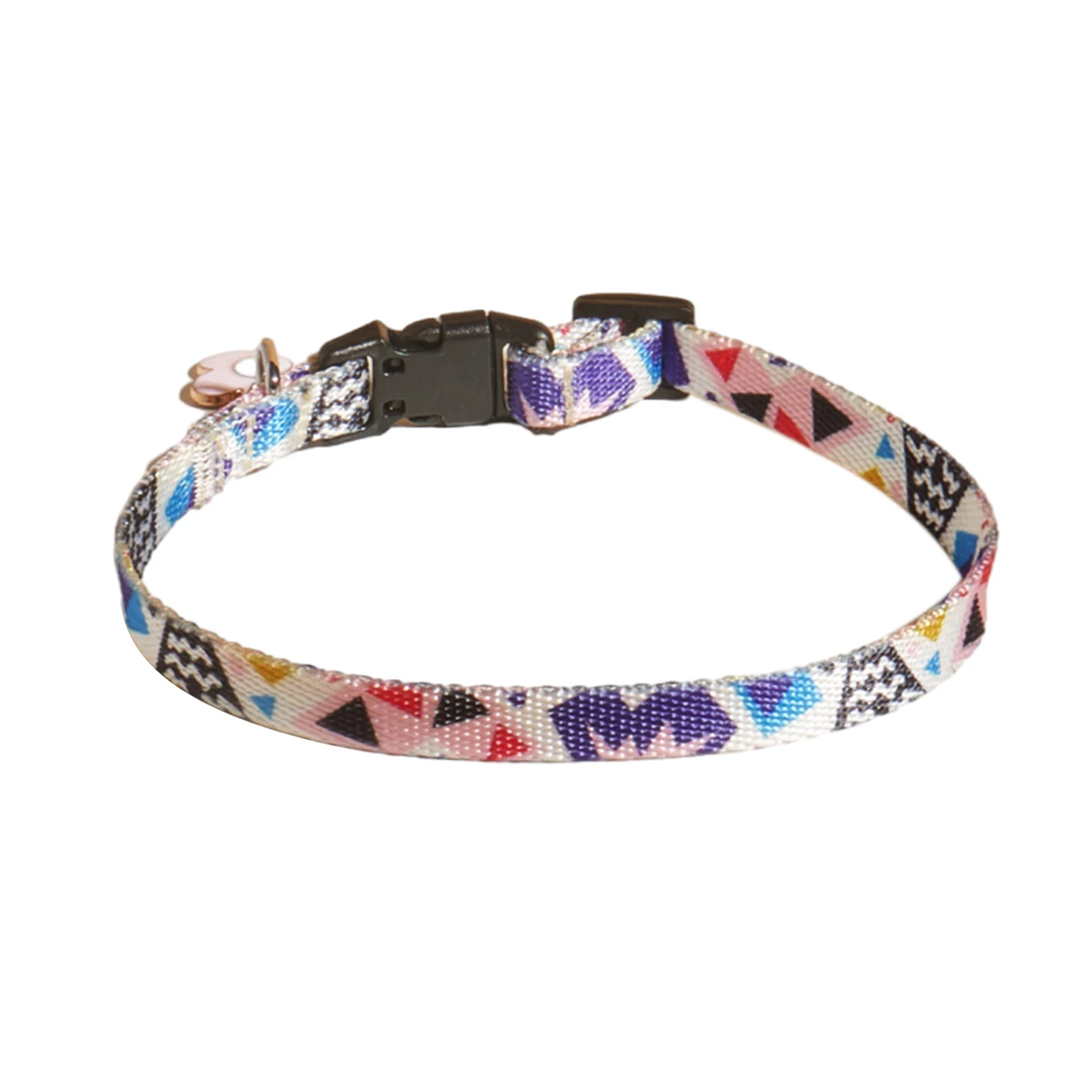Charm- und Glockenhalsband mit buntem Graffiti-Druck, verstellbares Haustierhalsband, neues Design, modischer Halsring für Katzen und Hunde, Anti-Flucht-Schlaufe – Detail 11