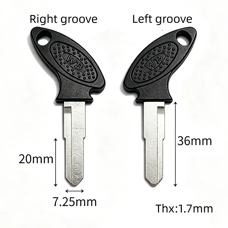 2/5pcs Key Blank Left Right Blade Keys for Motorcycle Scooter Moped ATV GY6 KYMCO