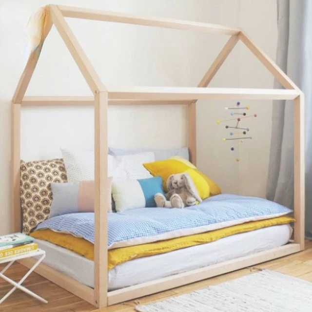 Wooden simple multi-purpose crib baby cradle movable