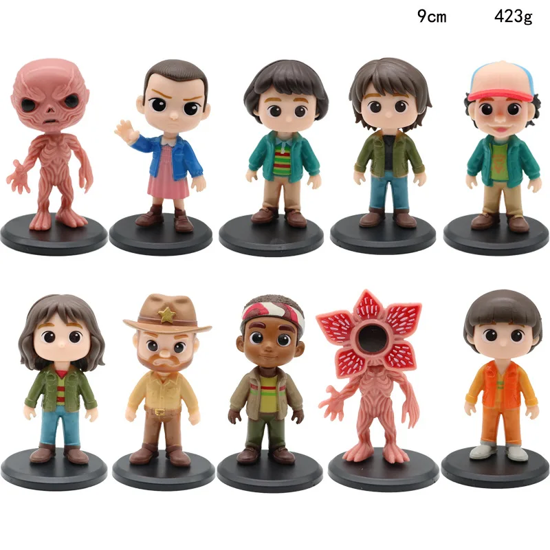 Hot 10Pcs/Set Strang TV Plays Will Q-version Standing Posture Figure Jane Ives/Will Byers Action Figure Desktop Statue Toy Gift