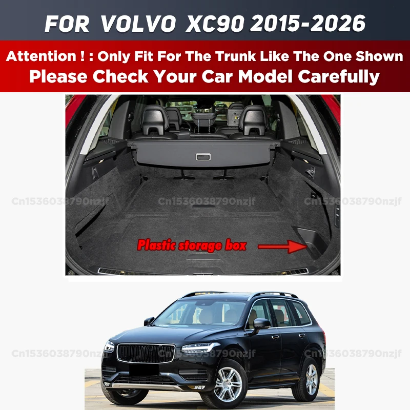 Car Floor Mats For Volvo XC90 (5-Seat) 2015-2026 24 23 22 Trunk mat Cargo Liner Protection Carpet Custom Floor Liners Accessorie