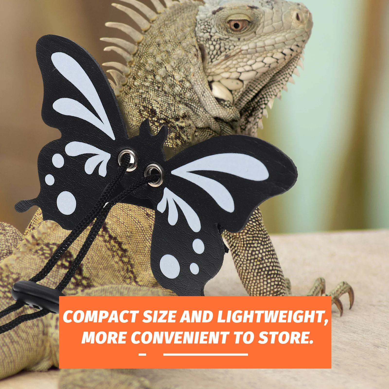 

1Set Lizard Leash Compact Lightweight Reptile Harness for Bearded Dragon Gecko Walking Outdoor Pet Traction Rope Adjustable