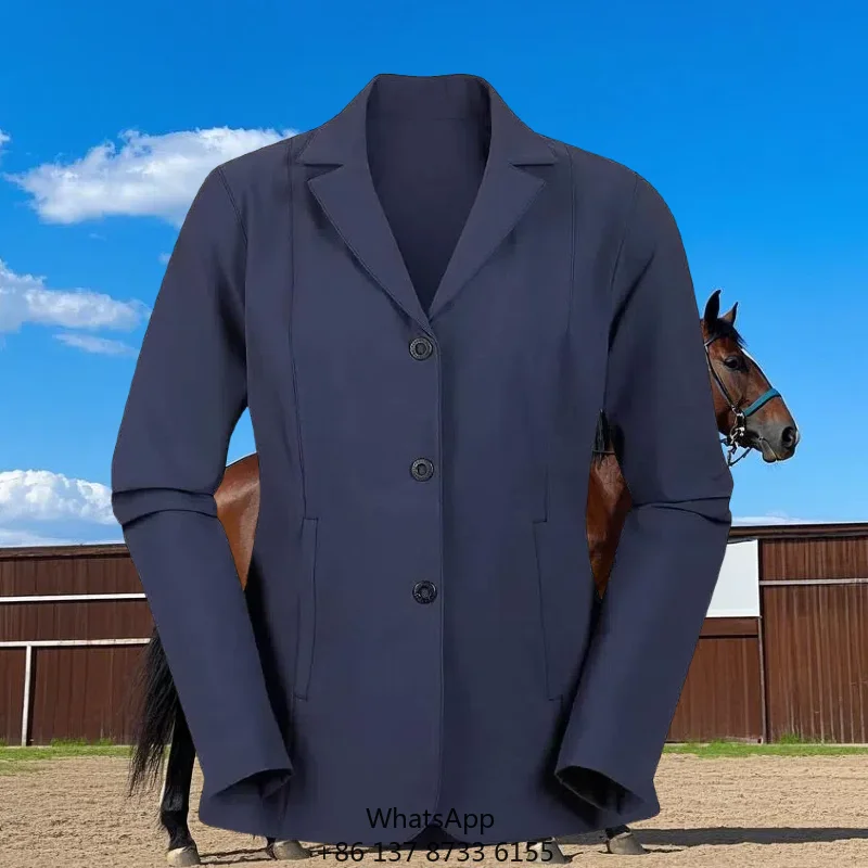 Women's Equestrian Jacket For Horse Riding High Competition Show Jacket Spandex/Nylon Anti-Static Breathable Four-Way Riding