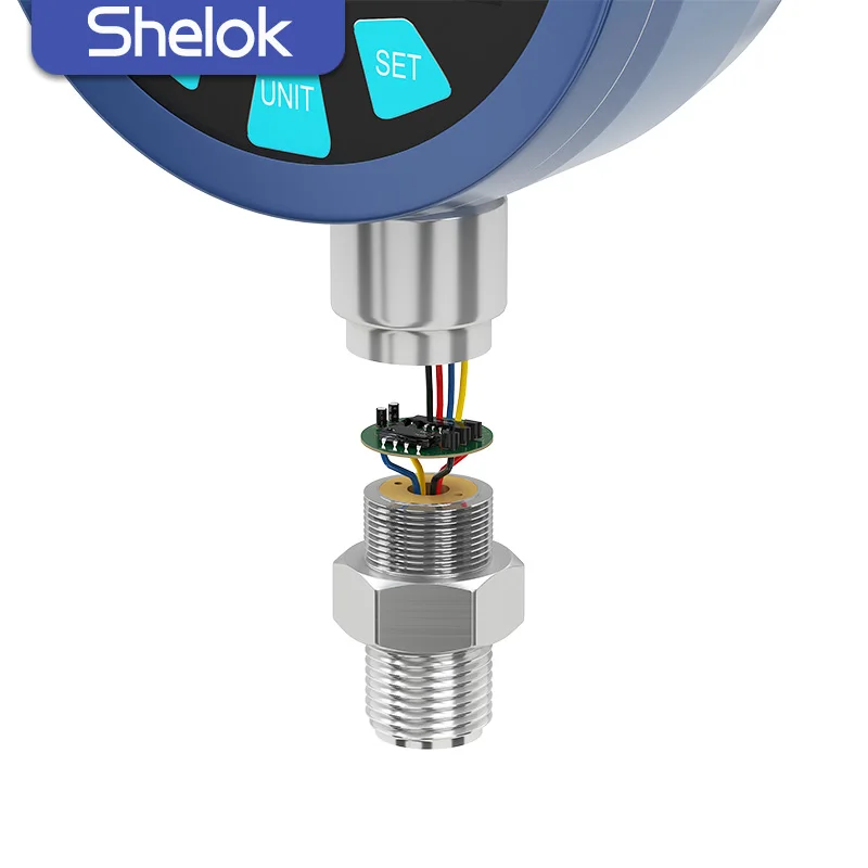 Shelok Hight Precision Pressure Gauge Digital Diaphragm Magnehelic Differential Manometer Air Hydraulic pressure gauge