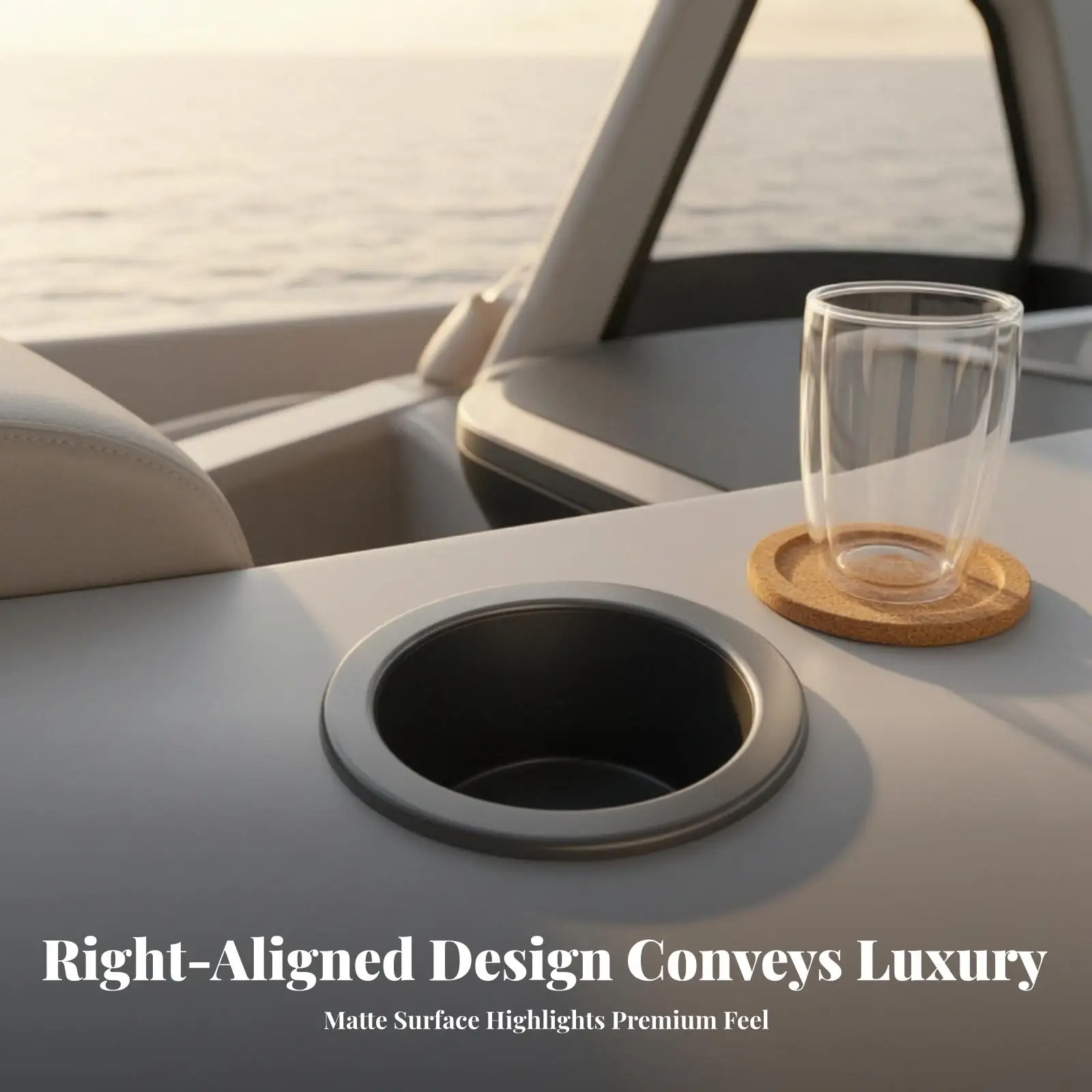 Flush Mount Marine Beverage Holder ABS Plastic Cup Rest for Boat Cabin Fishing Kayak Drink Holder