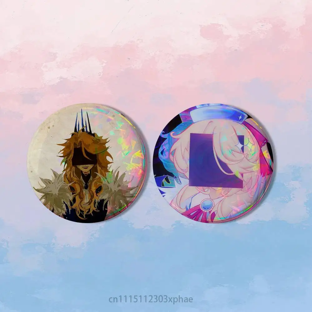 iTrapped F-Forsaken 2 piece set Badges On Backpack Jacket Cartoon Round Brooches Acrylic Button Pins Collection Gifts