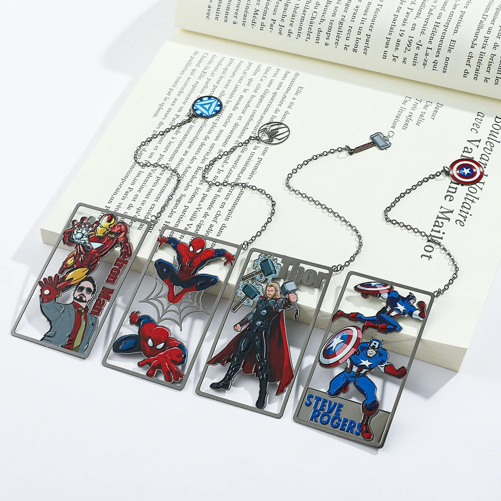 Iron Man Thor Captain America Acrylic Bookmark for Superhero Fans, Reading Library Office Travel, Christmas Gift