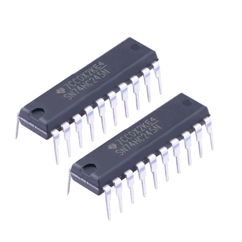 10PCS/SN74HC245N direct insertion DIP-20 eight channel bus transceiver IC with tri state output